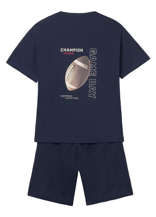 Set tricou+pantaloni scurti, Mayoral, bumbac, bleumarin, baieti