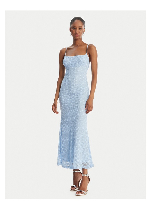 Rochie de vara BARDOT albastru, Albastru deschis/Albastru