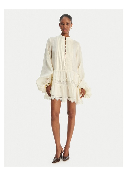 Лятна рокля, Bardot, бежова, пластмаса, 36 EU