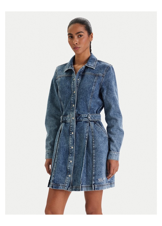 Rochie din denim karl lagerfeld jeans, Bumbac, Albastru, Albastru