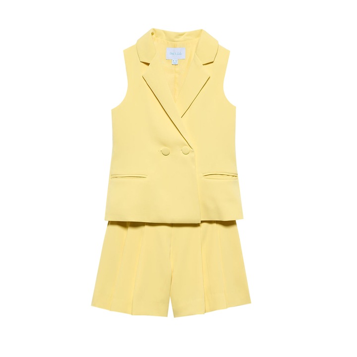 Compleu copii, Abel and Lula, galben, poliester, set pentru fete