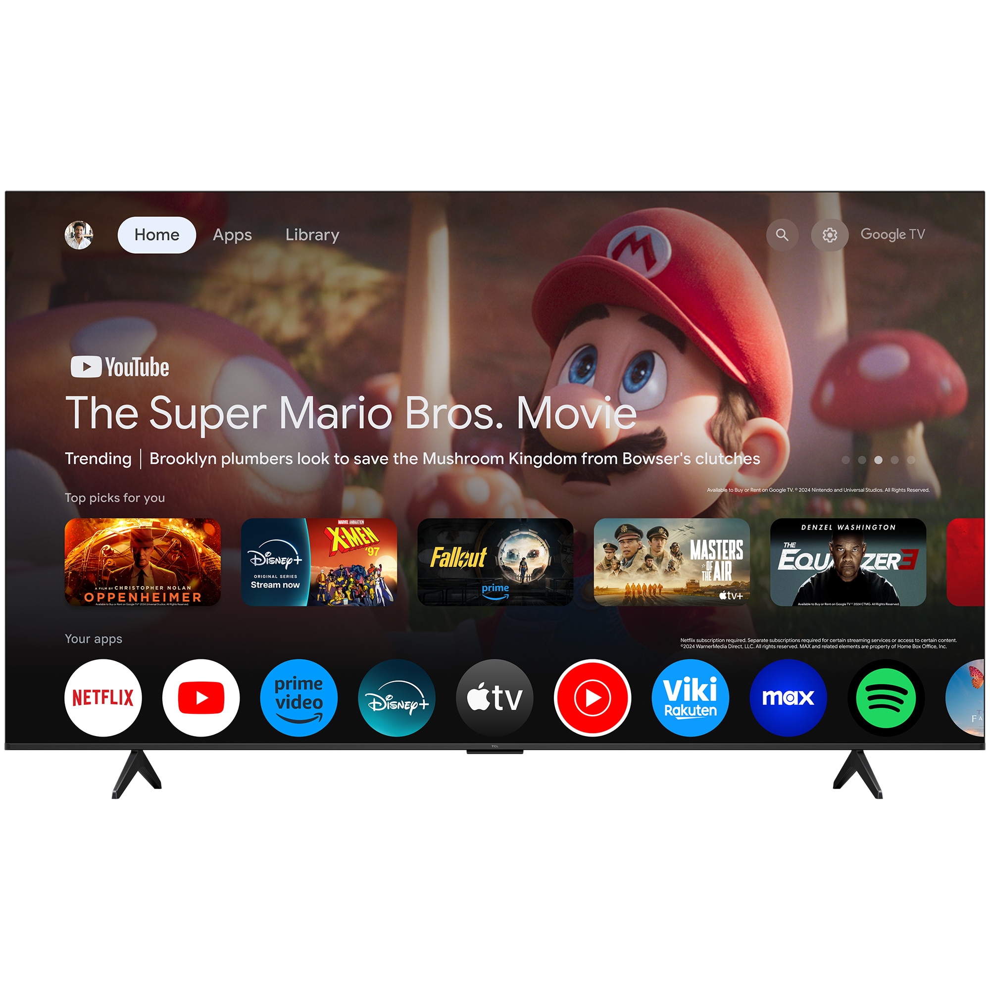 Televizor TCL QLED 85T69C, 214 cm, Smart Google TV, 4K Ultra HD, Clasa F