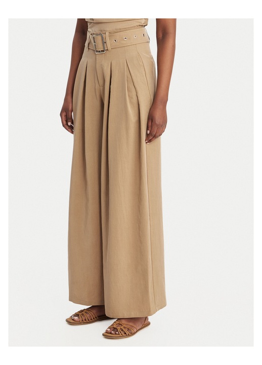 Pantaloni palazzo Eleh pentru femei, Bej