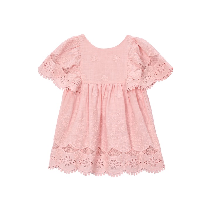 Rochie de fete Mayoral din bumbac roz cu fermoar, Roz