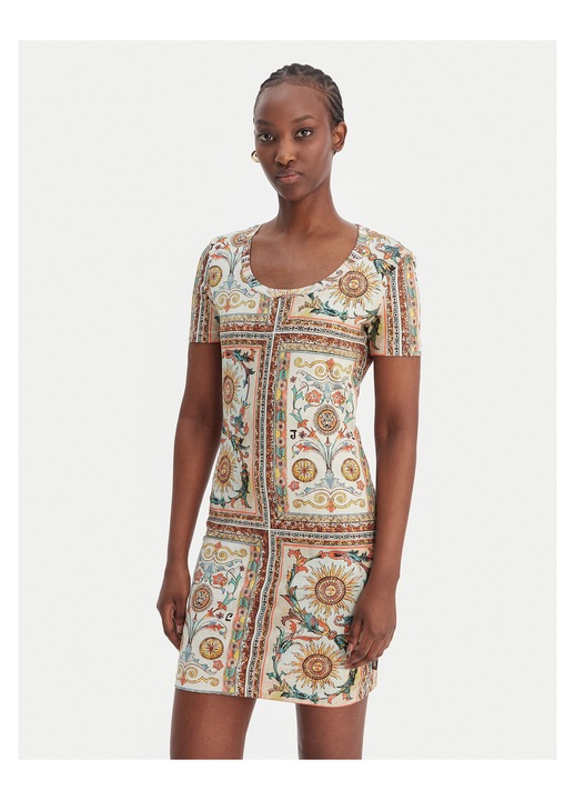 Rochie casual Just Cavalli bej, Bej