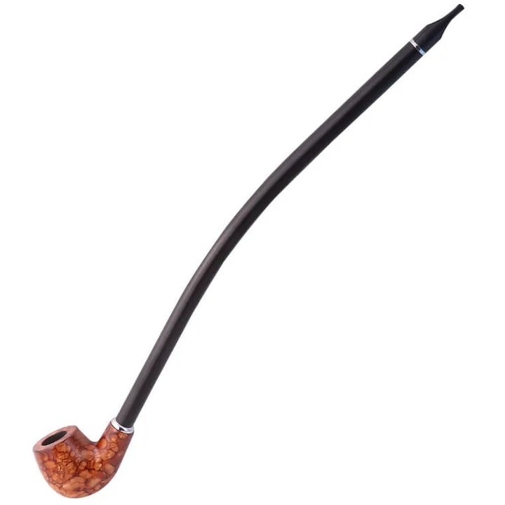 Pipa pentru tutun, IZMAEL, model FT06213, lemn, acril, maro/negru, 40, 5cm