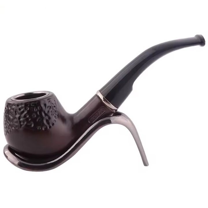 Pipă pentru tutun, IZMAEL FT08732, maro închis și negru, dimensiuni 13, 5x4, 5cm