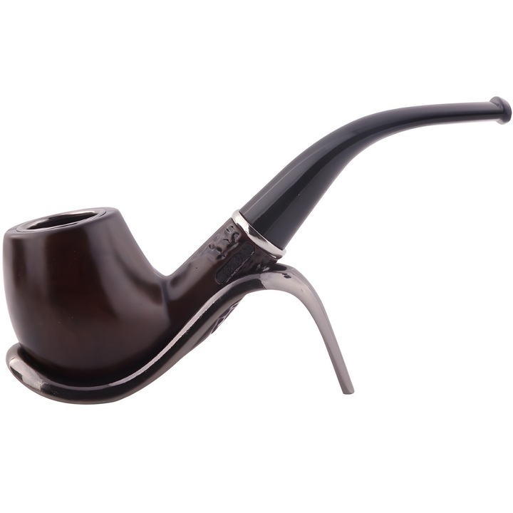 Pipa pentru tutun, IZMAEL, FT-08729, maro închis, 14x4cm