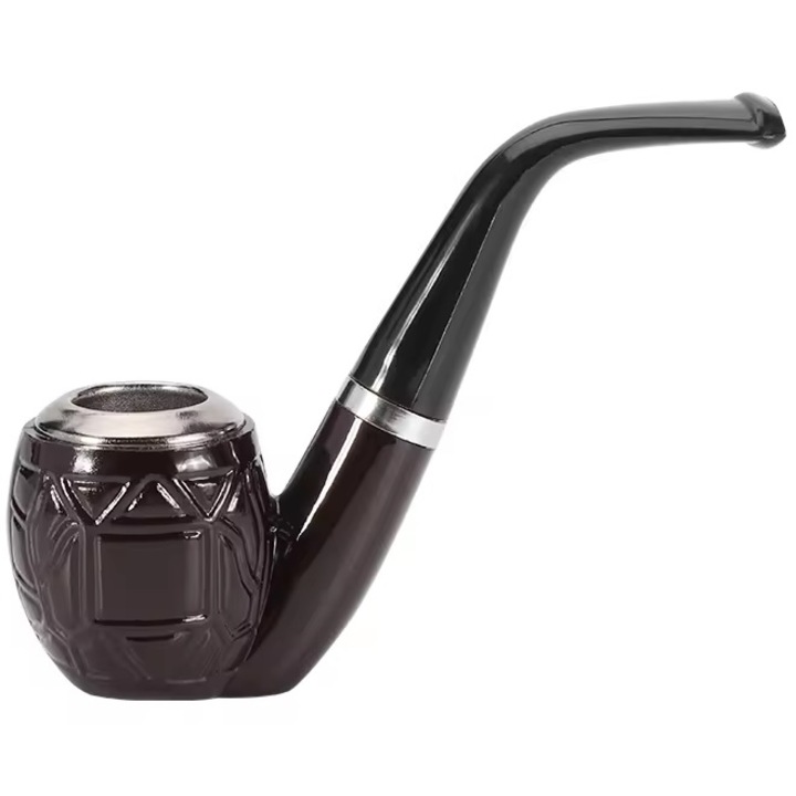 Pipa pentru tutun Izmael, design elegant, negru, dimensiuni variate