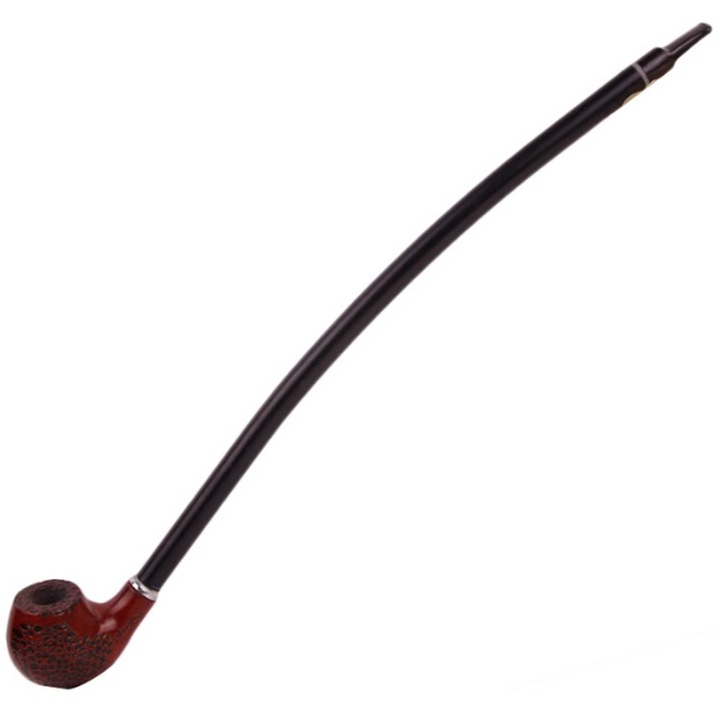 Pipă de tutun, IZMAEL, model FT05732, lungime 40, 5cm, culoare maro-roscat negru