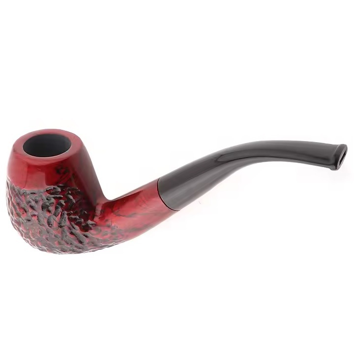 Pipa pentru tutun, IZMAEL, roșie și neagră, 15cm x 5, 5cm