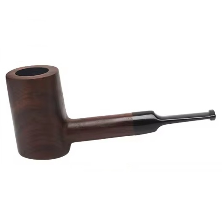 Pipa pentru tutun, IZMAEL, design minimalist, culoare maro închis, dimensiuni 12x5, 2cm