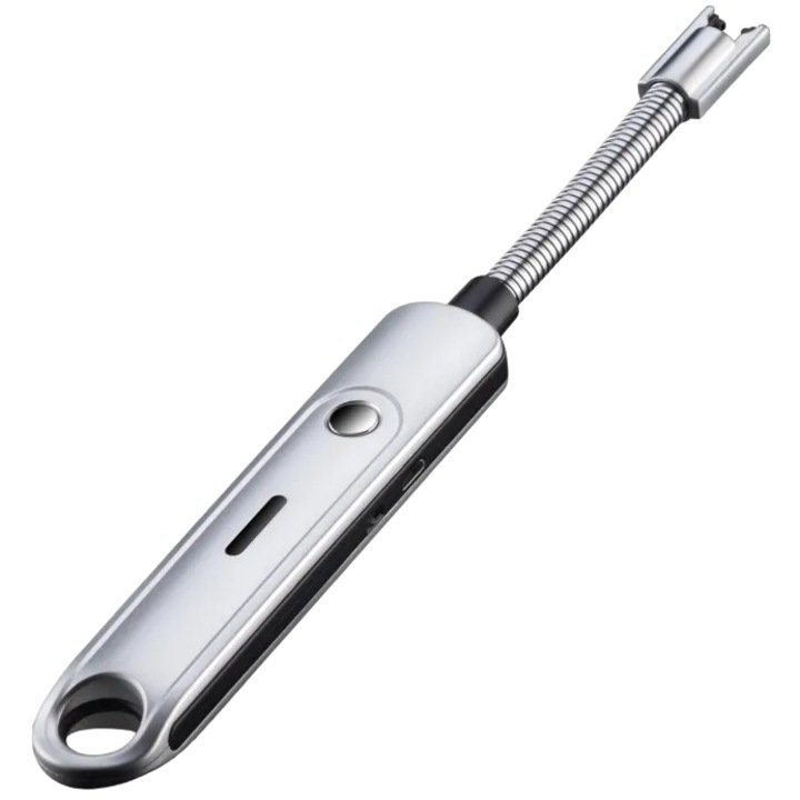 Bricheta electrica USB, IZMAEL, argintie, 22, 2x2, 5x1cm