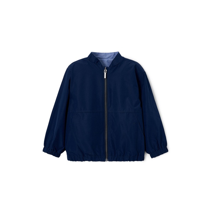 Geaca bomber copii, Mayoral, bleumarin, poliester, fermoar