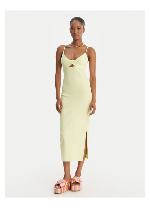 Rochie de vara, Roxy, verde, bumbac si poliester