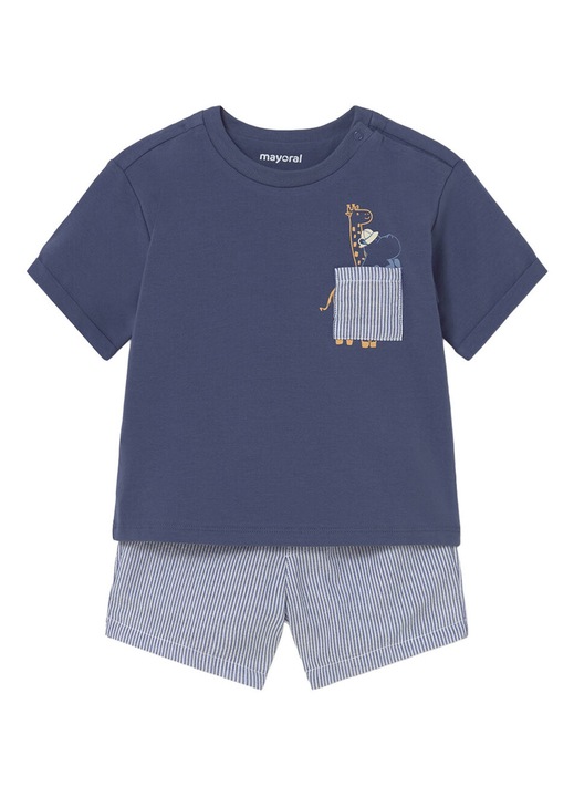 Compleu copii, Mayoral, tricou+pantaloni scurti, bumbac, bleumarin