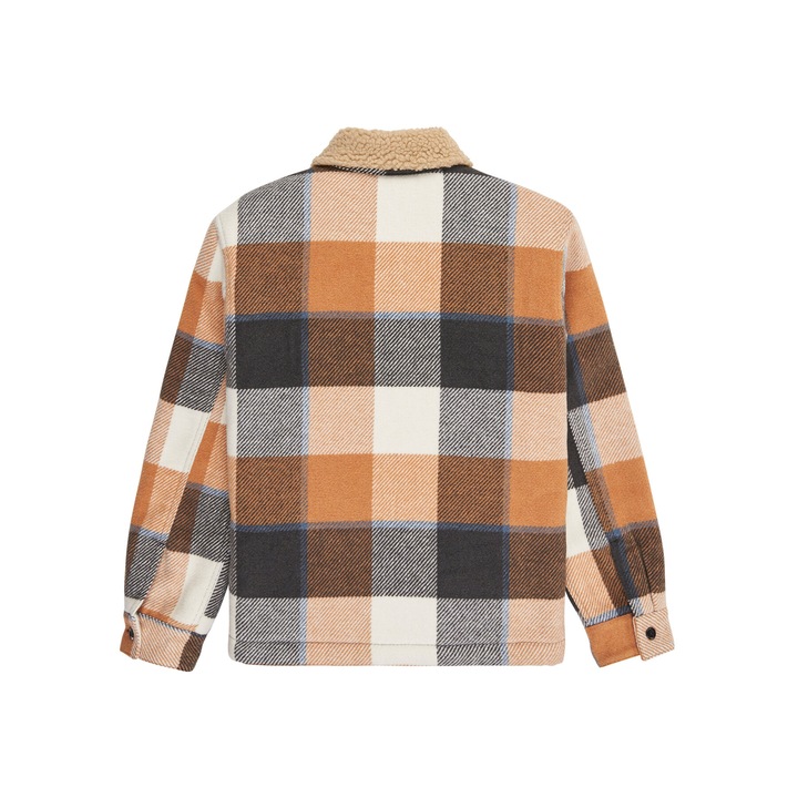 Geaca de tranzitie, Quiksilver, carouri, bej, poliester, 140 CM