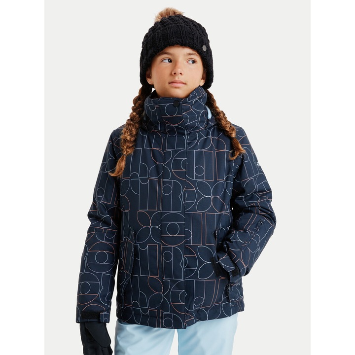 Geaca de schi fete, Roxy, bleumarin, poliester, fermoar, 164 CM, Bleumarin