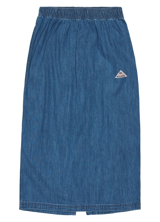 Fusta de blugi Quiksilver, bleumarin, bumbac, Albastru, S