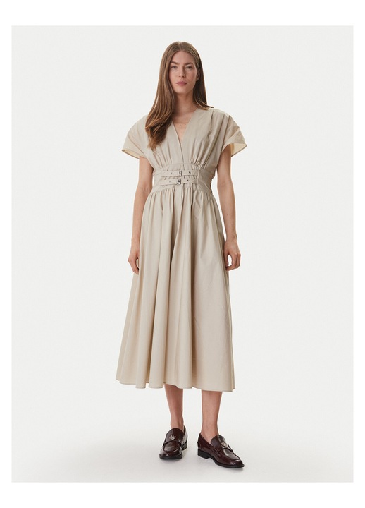 Rochie casual, DKNY, bumbac, bej