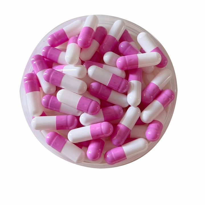 Capsule comestibile, 1000 bucati, violet/alb, pentru substante solide si pulbere