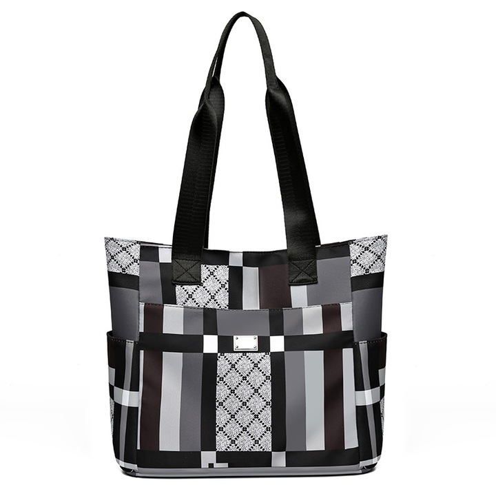 Gyémánt mintás, nagy kapacitású táska, 34x15x29cm
