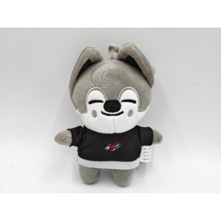 Breloc super moale husky, jucarie din plus, animal vagabond