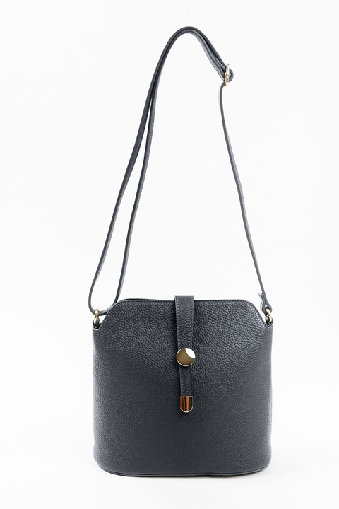 Lia Biassoni, Geanta crossbody de piele cu bareta ajustabila, Negru