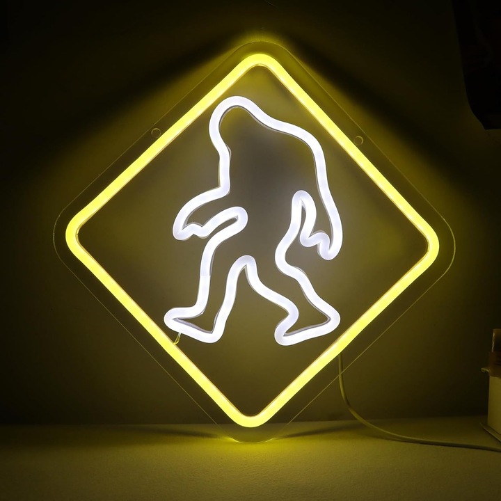 Semn LED Neon - Sasquatch, 31x31 inch, accesorii decorative