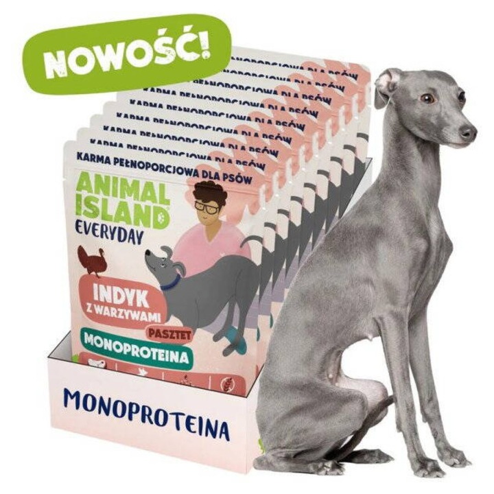 Hrana Umeda pentru Caini ANIMAL ISLAND Curcan Monoproteic 9x 300g