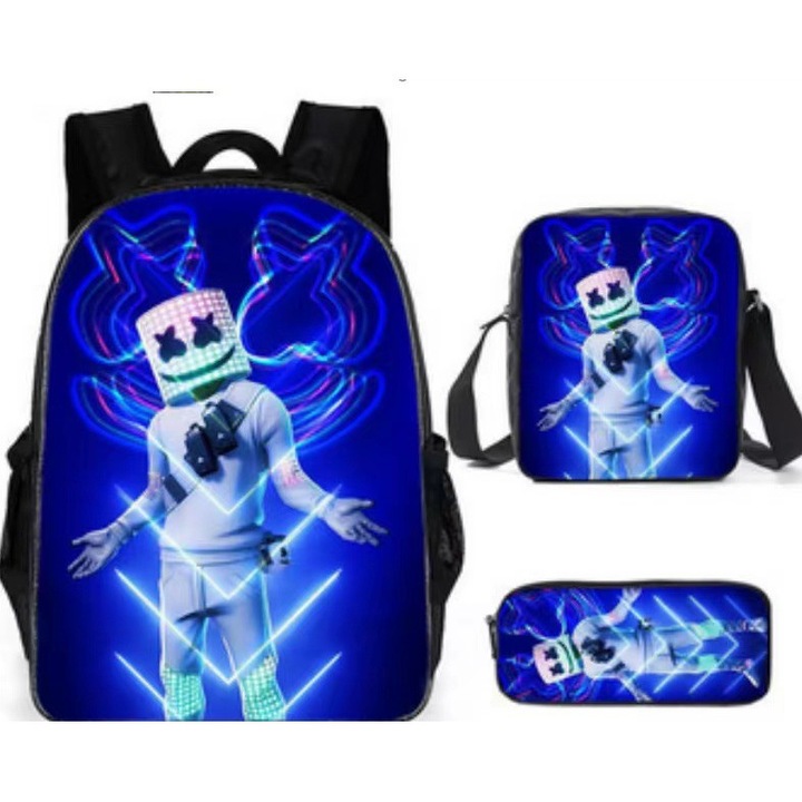 Focilabda mintás iskolatáska, háromrészes szett, 20