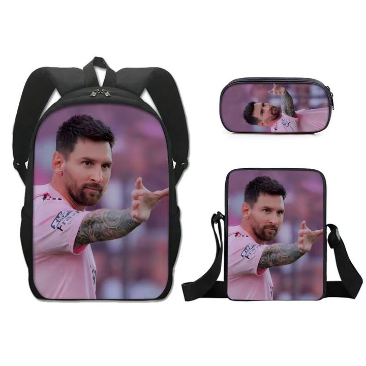 Focilabda mintás iskolatáska 36 - háromrészes szett