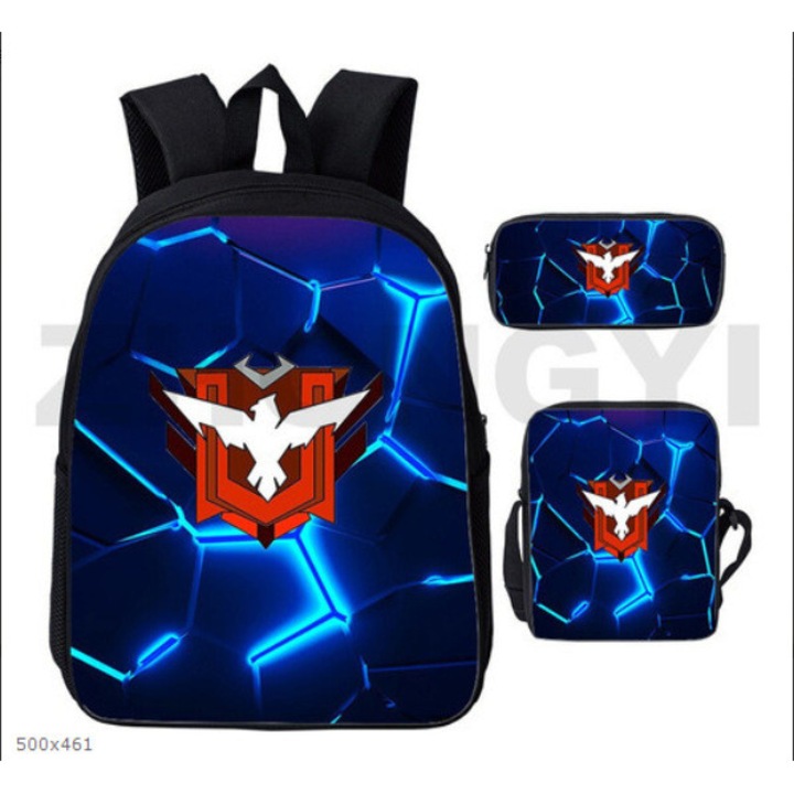 Focilabda mintás iskolatáska, három részes szett