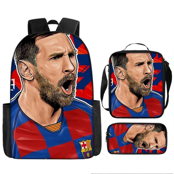 Focilabda mintás iskolatáska BK26 - háromrészes szett