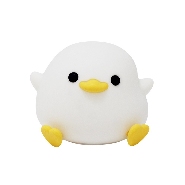 Lampa de veghe copii, Doudou Duck, lumina LED dimabila, protectie oculara, multicolor