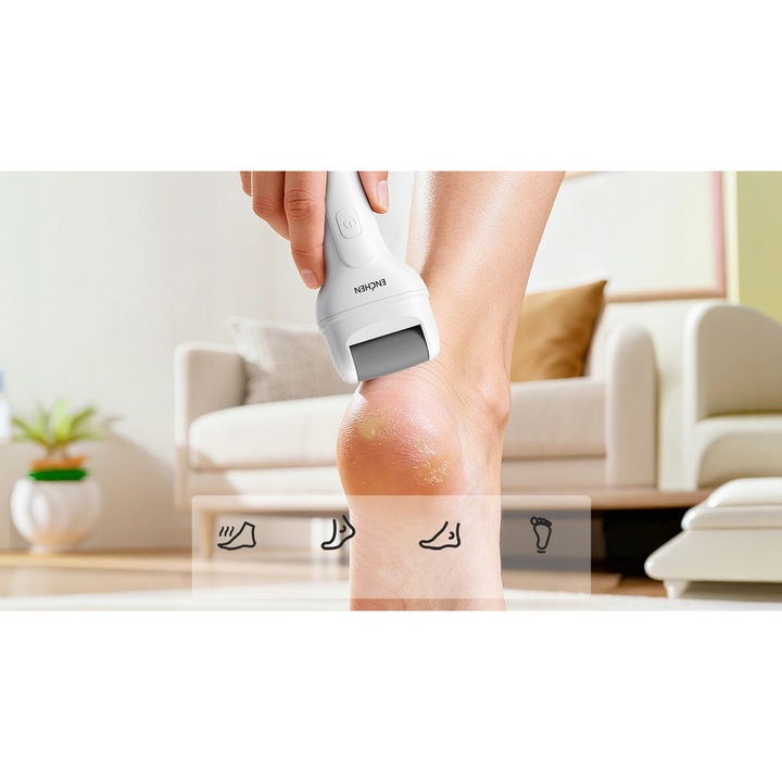 Pila electrică pentru picioare, Enchen Rock 2, 2 viteze, wireless, 60mm