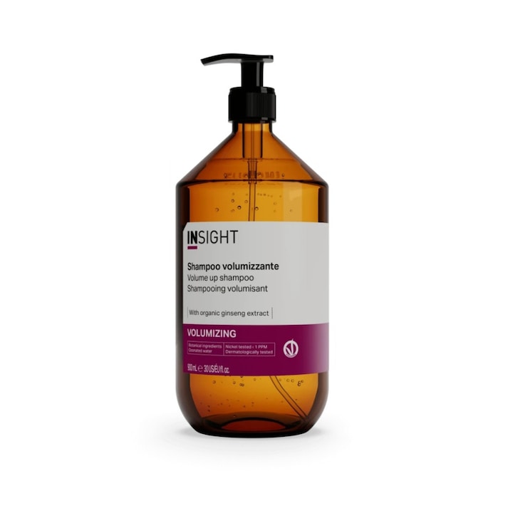 Sampon pentru volum cu ginseng, organic, INSIGHT, IVO210, 900 ml