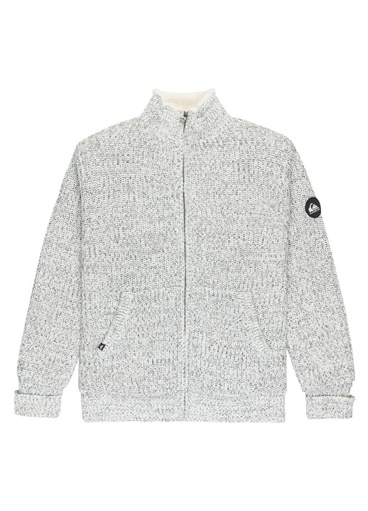 Cardigan barbati, Quiksilver, fermoar, bumbac, gri