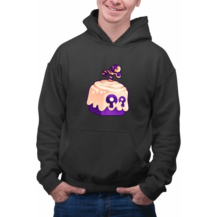 Hanorac Personalizat Barbati Blox Fruits Dought Fruit Roblox Fructe, negru, marime L