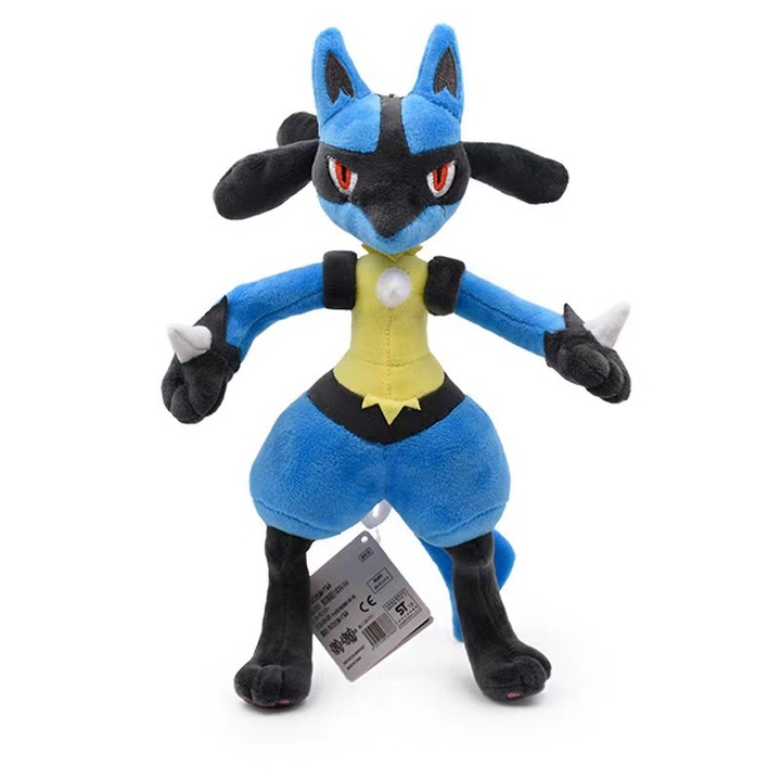Jucarie de plus Pokemon, Lucario, 25cm, albastru