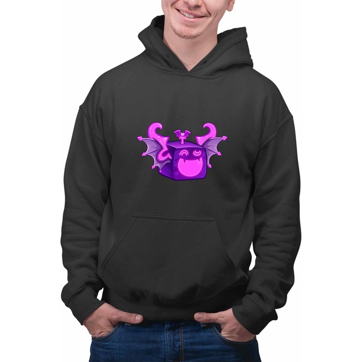 Hanorac Personalizat Barbati Blox Fruits Shadow Fruit Roblox Fructe, negru, marime 3XL