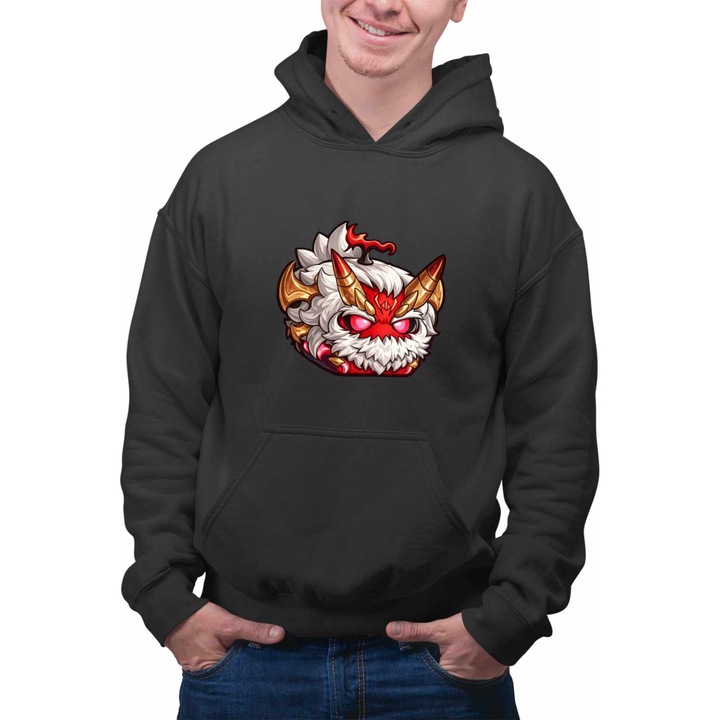 Hanorac Personalizat Barbati Blox Fruits Fiend Fruit Roblox Fructe, negru, marime XL