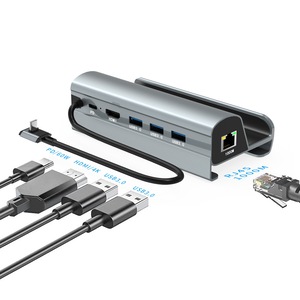 Statie de andocare 6-in-1 pentru Steam Deck, USB Type-C, 4K 60Hz, RJ45, dimensiuni 138x72x43mm