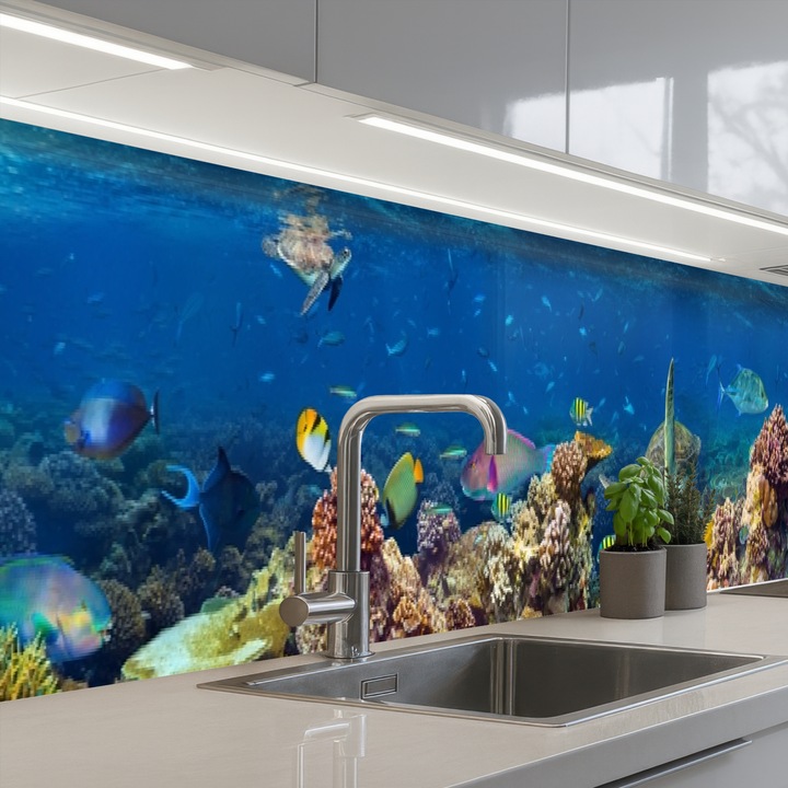 Кухненски панел, предпазител за котлон, против пръски, топлоустойчив 500x60 см