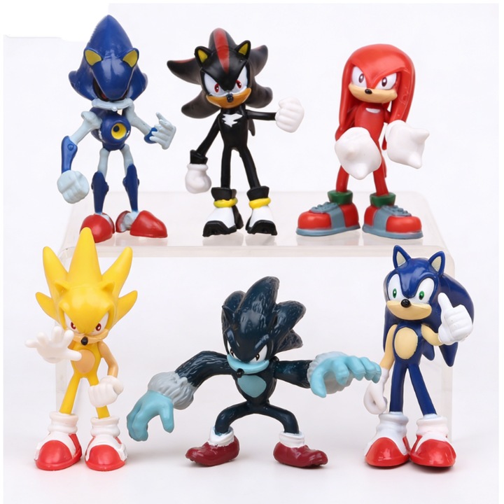 Figurine Sonic the Hedgehog, set de 6, stil anime