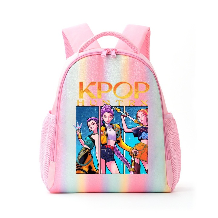 Ghiozdan K-POP Witch Hunter Rainbow, roz, 33x27x13cm