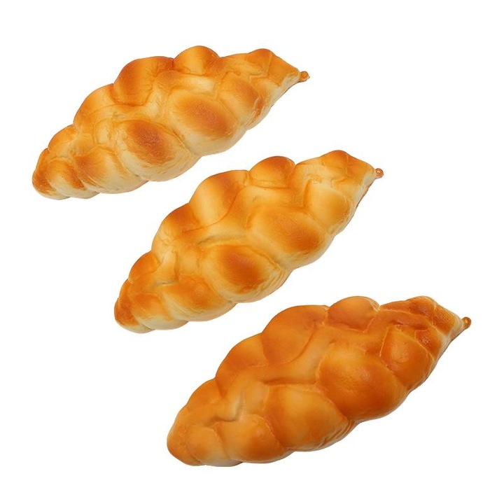 Jucarie interactiva copii, Squeeze Toy, paine simulata, multicolor