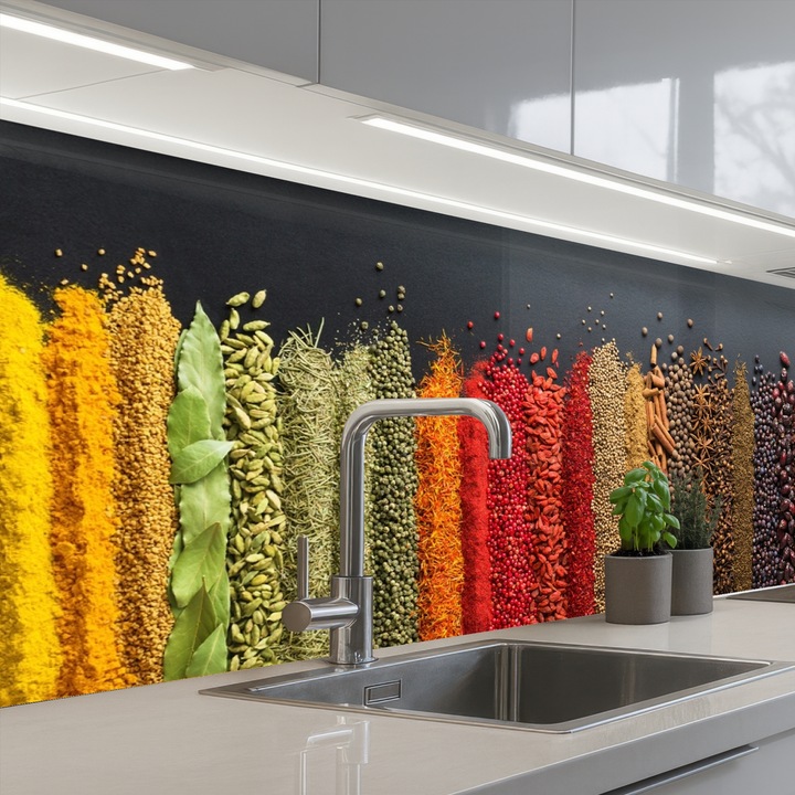 Пано за кухняЗащита за готварска печка, Против пръски, Термоустойчиво 250x80 см