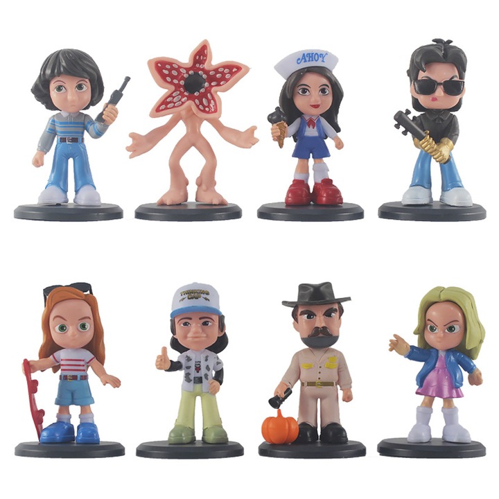 Set 8 figurine Stranger Things, PVC, 9cm
