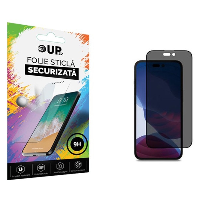 Folie Sticla Securizata Upzz Privacy Compatibila Cu iPhone 17e, Antispy Privacy